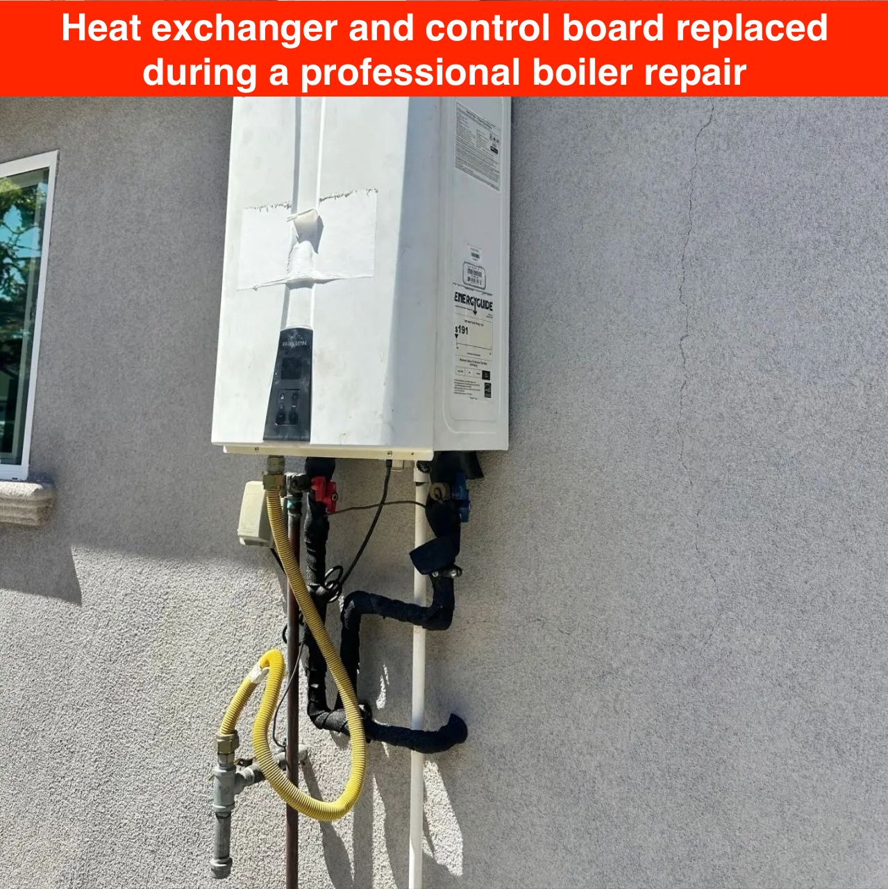 Boiler heat exchanger and PCB replacement