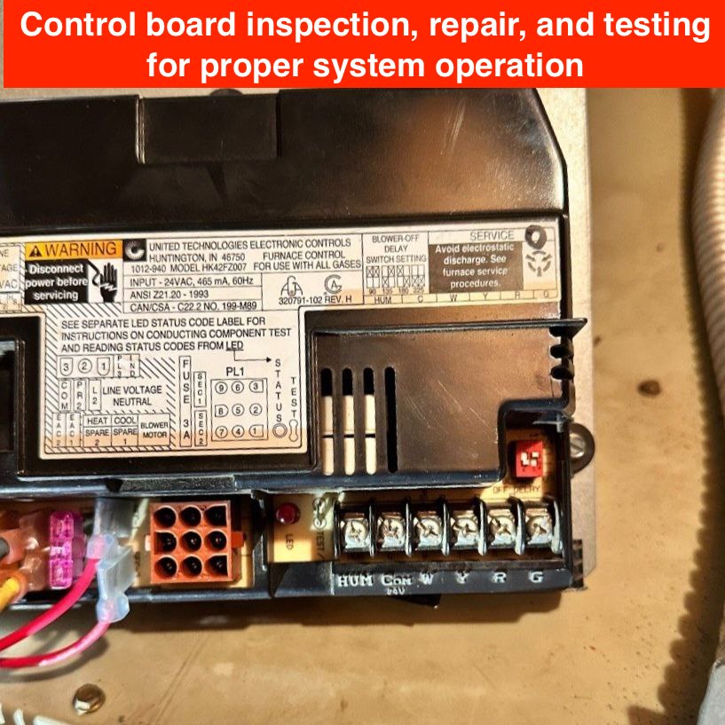 Day & Night 376CAV036070AEJA furnace repaired in San Gregorio, CA; control board fixed, system now stable