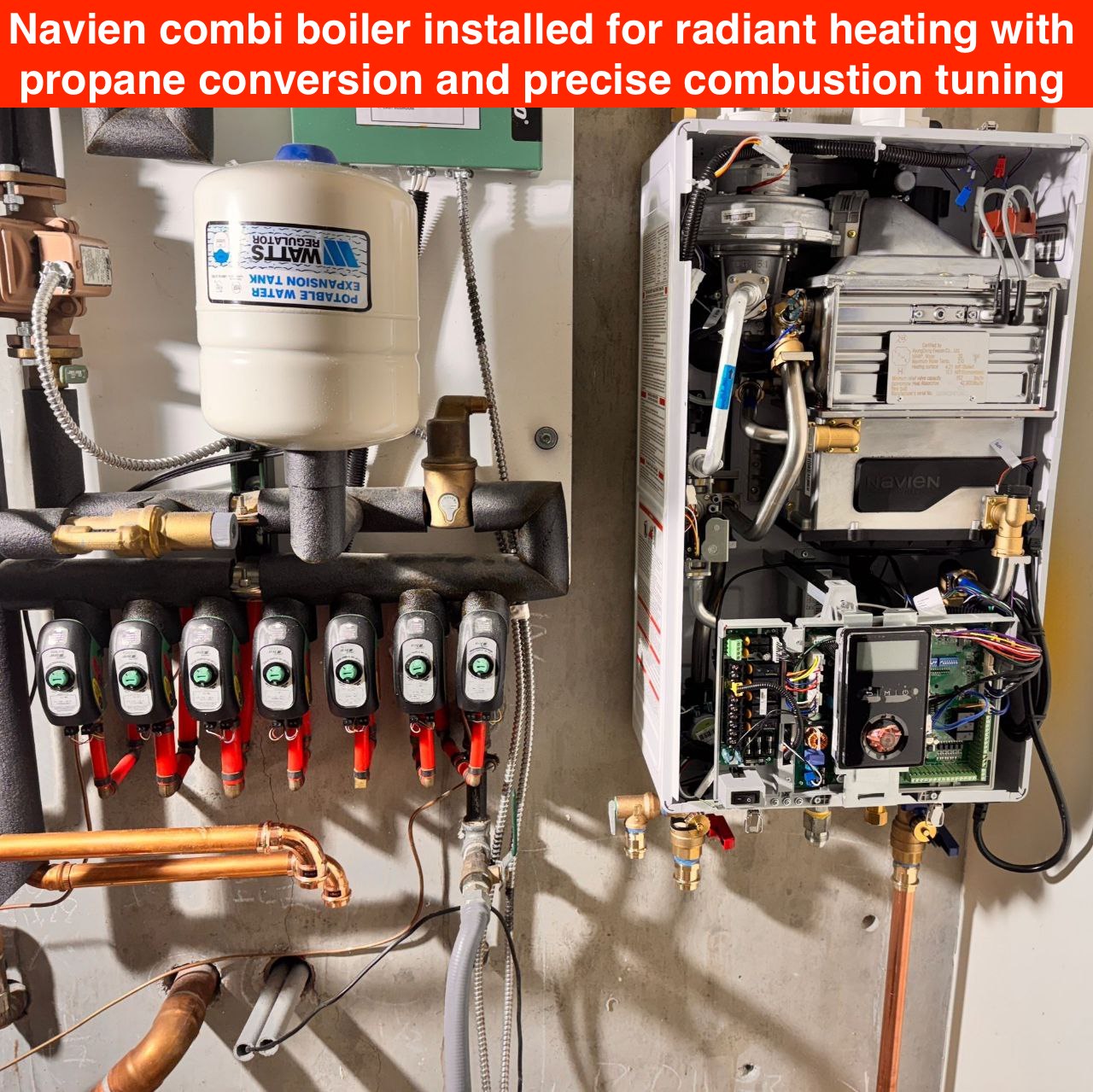 Navien Combi Boiler Installation in La Honda, CA | Radiant Heating & Propane System
