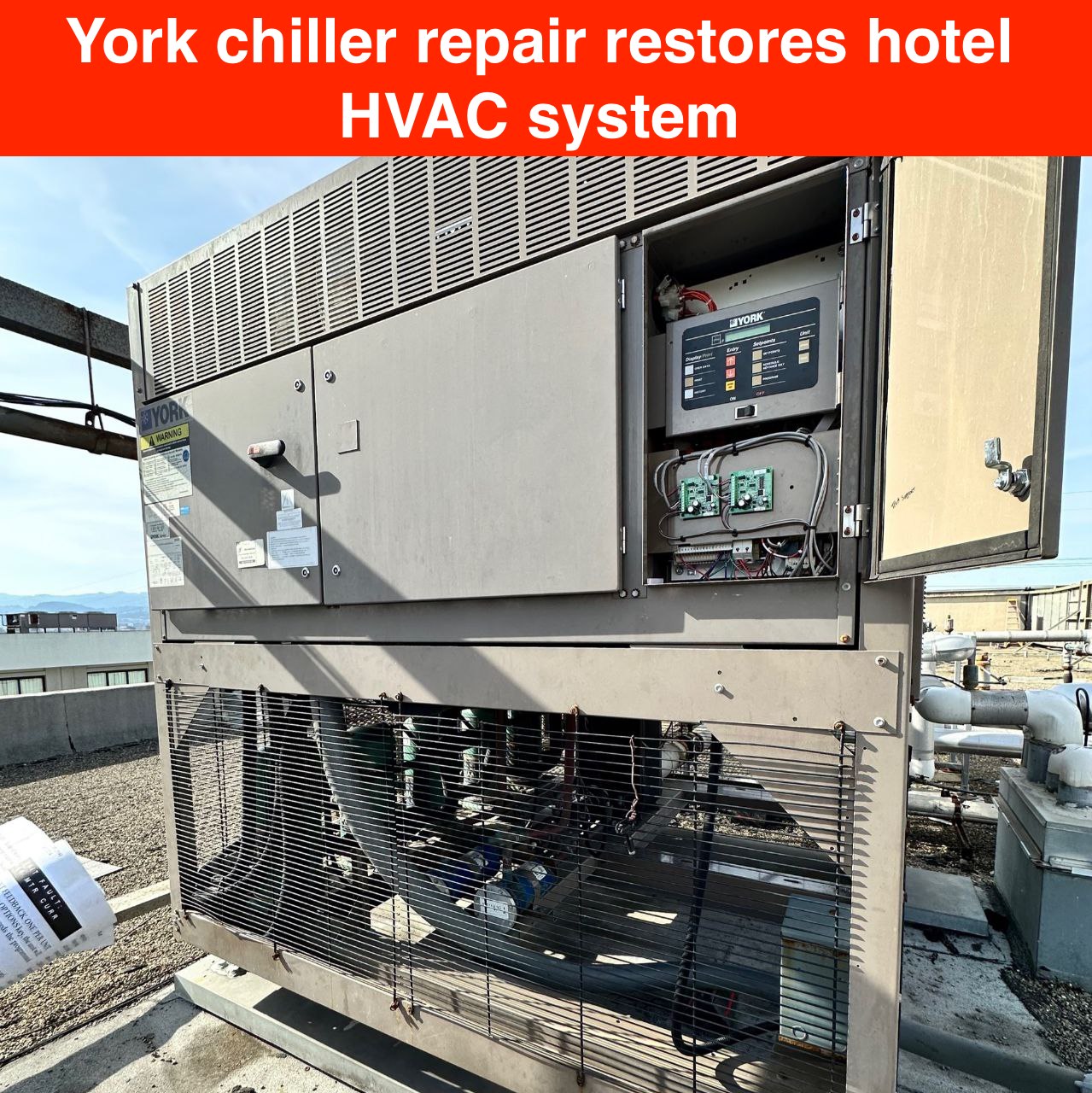 Replaced faulty sensor connector and restored chiller system operation