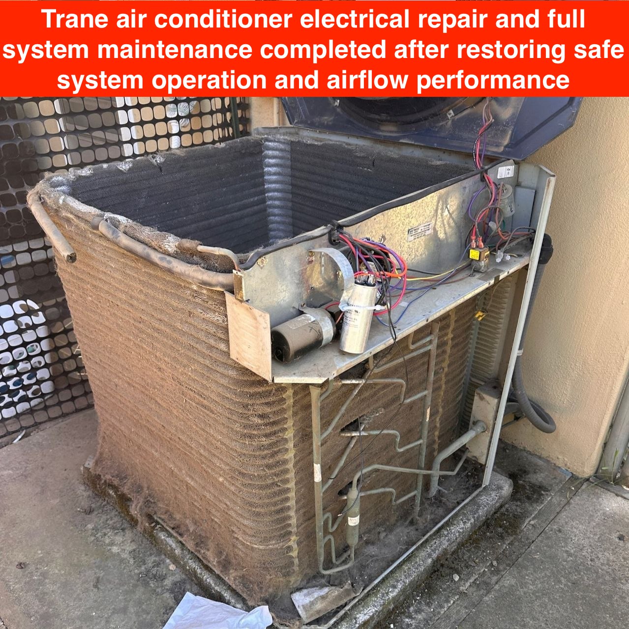 Trane air conditioner electrical repair and full system maintenance in Palo Alto, CА